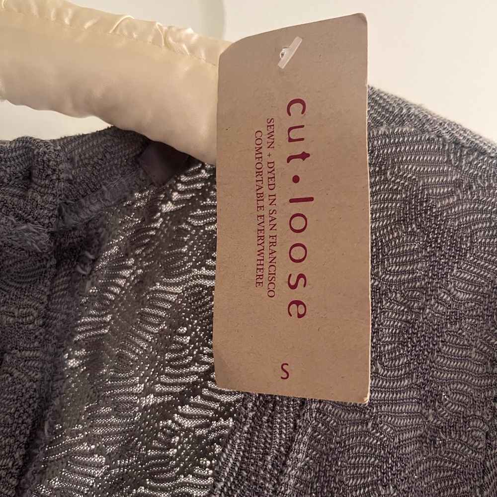 Elegant Gray Textured Dress. NWT